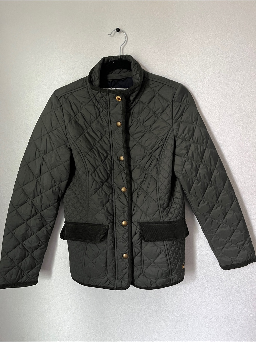 Joules Utility Jacket Green Quilted Design